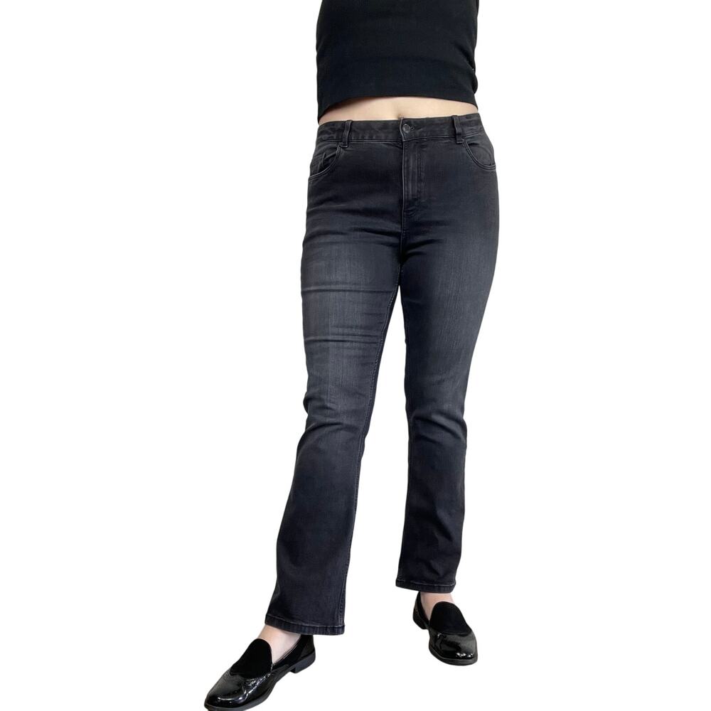H&H Black Bootcut Jeans, Size 12